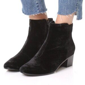 Joie Women’s size 3 7/ 7 Fenella Black Velvet Ankle Boots Booties